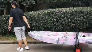 Paraclete [จัดส่งจากกรุงเทพฯ]แบบพกพาน้ำหนักเบาพับได้เรือคายัคขนส่งเรือแคนูรถเข็นรถเข็นรถพ่วงขนส่งล้อที่ถอดออกได้ เรือคายัครถพ่วงอลูมิเนียมเรือคายัคยืนแบบพกพา