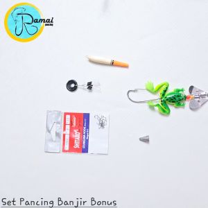 Set Alat Pancing Joran UL Paket Ultra Light Reel Besi Banjir Bonus Termurah