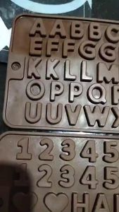 Khuôn silicone làm thạch rau câu chocolate khuôn làm bánh silicon sô cô la hình chữ cái số diy khuôn nhựa dẻo silicon làm socola trang trí bánh kem