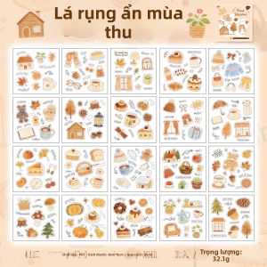 Yuxian | Sách Nhãn Dán Trang Trí Hai Mặt Độc Đáo Theo Mùa