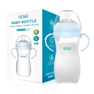 DR.ISLA BOTOL SUSU NATURAL WIDE NECK BABY NEWBORN MILK FEEDING BOTTLE (11OZ/8OZ/5OZ) / DR ISLA TEAT