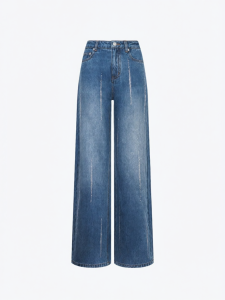 ANN ANDELMAN | Trendy Rhinestone Vintage Washed Womens Jeans