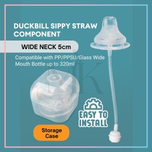 Mums K Baby Drinking Duckbill Sippy Straw Component Wide Mouth Pigeon Bottle Compatible