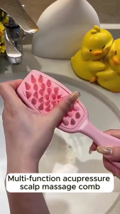 Silicone Massage Shampoo Hair Brush | For Hair Cleaning Exfoliating Hair Brushes Hair Combs