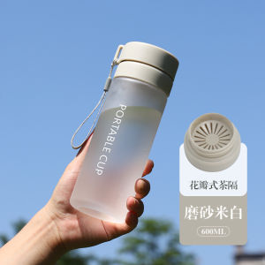 Jiaxun | Large Portable Matte Clear Plastic Tea Infuser Cup