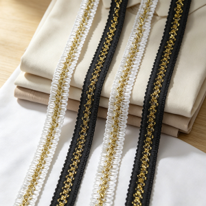 5m/16.4ft Each Pack 1.0cm Lace Trims Ribbon for Wedding Dress bras Costume Curtain braid cord Pillow DIY Handmade Craft Decorat