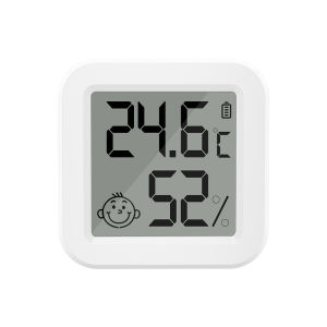 Indoor Bluetooth Temperature and Humidity Sensor Humidity Sensor Battery Powered Tuya APP Monitoring Black or White Color