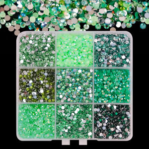 Đá Pha Lê Nhựa Dẹt 3mm Dùng Trang Trí Quần Áo Túi Xách Giày Dép Nail Art Ốp Điện Thoại - Số Mặt Cắt Không Chuẩn A0468