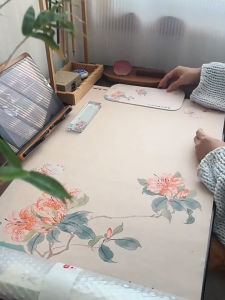 Thảm lông cừu nỉ nen mềm mịn họa tiết vintage cổ phong không thấm mực giặt sạch dễ dàng kê bàn học bàn trà decor