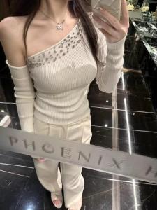 White Shoulder-baring Slip-in Shirt Womens Early Autumn New French Style High-grade Sensation Pure Desire Hot Girl under Shirt