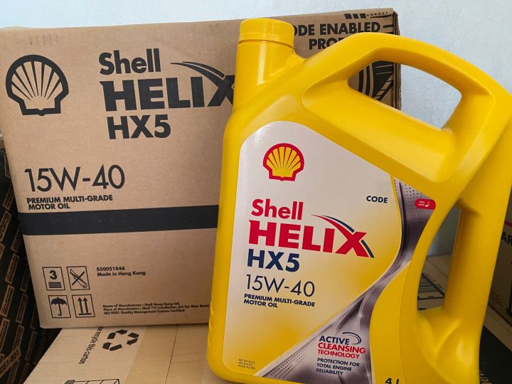 SHELL Helix Motoröl 15W-40 Mineralöl – 1 Liter, ACEA A3/B3, A3/B4, API SL/CF, Für Viele Fahrzeuge