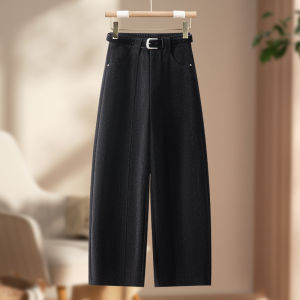 Xianghou Mingchu | Mustard Green Wide-leg Chino Trousers Corduroy