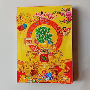 Lịch 2026 Lốc lịch kích thước: 10x14cm Chủ đề: Thư pháp