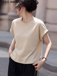 Basic House | Áo Thun Linen Cổ Tròn