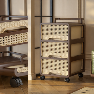 XINGYOU | Vintage Rolling Storage Rack Multi-level Drawer