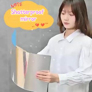 Acrylic Mirror Sticker Square Mirror Wall Sticker HD Self Adhesive Sticker Mirror Reflective Soft Mirror Stickers DIY Living Room Home Decoration Mirror