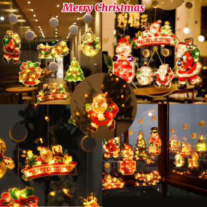 LED Suction Cup Window Hanging Lights Christmas Decoration Shop Atmosphere Scene Layout Holiday Party