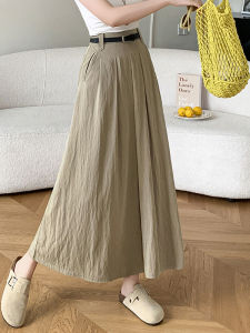 DAIXIANGFEIZI | Chân Váy Xòe A-line Nếp Li Nhỏ từ Voan Linen Cotton cho Phụ Nữ