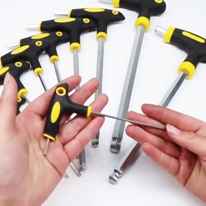 Crutch rubber handle hexagonal extended ball head hexagon wrench car bicycle motorcycle mechanical maintenance tools
