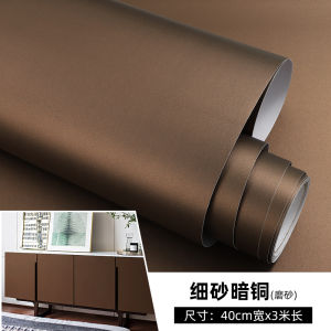 Matte Bronze Metal Sticker Fridge Color Change Renovation Film Vintage Instant Wall Paper Coffee Color PVC Decorative Wall Mural