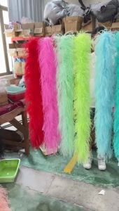 3 6 10 12 15PLY Ice Blue Ostrich Feathers Boa Trim 2M for Wedding Carnival Dress Clothing Sewing Plumes Trim Decor Feather Shawl