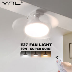 LED Ceiling Fan Light E27 with Remote Control Lighting E27 Conversion Base 85-265v For Indoor Bedroom Dining Room Kitchen