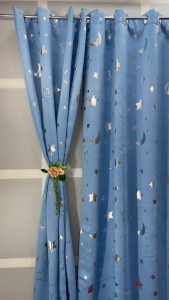7Feet Curtain & Drapes Modern Blackout Curtains Living Room Window Bedroom Fabrics Ready Made Home Living Room Bedroom Restaurant  Cafe Hotel Office A-2077