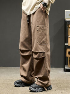 Cargo Pants Mens Spring New Arrival Ins Loose Straight-leg Logging Pants American High Street Fashion Brand Black Handsome Paratrooper Pants