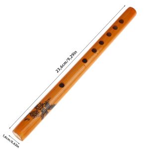 EELHOE | 1PC Trung Quốc Truyền Thống 6 Lỗ Sáo Tre Dọc Clarinet Màu Gỗ Sinh Viên Nhạc Cụ Dành Cho Người Mới Bắt Đầu