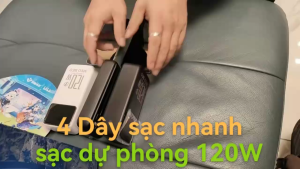Pin sự Sạc Dự Phòng trong suốt sạc nhanh 50.000MAH đèn sạc nhiều thiết bị dung lượng 80000mah lớn new có 2 dây