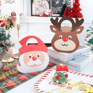 กล่องขนมคริสต์มาส Creative Handheld Elf Deer คุกกี้กล่องของขวัญขนาดเล็กกล่องบรรจุภัณฑ์สําหรับ Peaceful Night ตกแต่ง