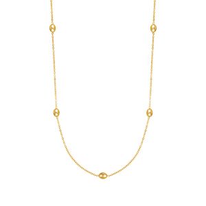 Twisted D Layer Chain Necklace • Waterproof Non Tarnish • 18K Gold Plated 316L Stainless Titanium Steel Fashion Necklaces Women NL307 Solis Jewelry