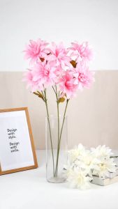 BUNGA CRISANT PEARL TANGKAI PANJANG ROSE KRISANT 3 KUNTUM BUNGA ARTIFICIAL BERKUALITAS KAIN PALSU BUATAN PREMIUM UNTUK BOUQUET DECOR PERNIKAHAN RUANG RUMAH POJOK DEKORASI DIY PESTA TAMAN FESTIVAL CAFE IMPORT MURAH ARTIFISIAL