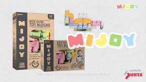 Rice Husk Eco Building Blocks 60pcs Large Set | BPA Free Safe Toy | Blok Kanak-Kanak Mijoy