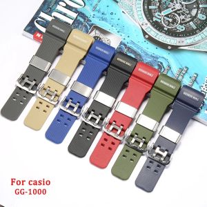 Resin Strap Suitable for Casio G-shock Mudmaster GG1000 GWG100 GSG100 Men’s Watch Band Sports Waterproof Stainless Steel Loop