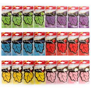 Car Air Freshener Natural Scented Tea Paper Auto Hanging Leaf Shape One-piece Car Decoration Perfume Tablets Freshener 48PCS