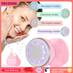 DECINIEE Ultrasonic Silicone Electric Facial Cleansing Brush Mini Waterproof Face Massager IPL Importer Skin Deep Clean Brush