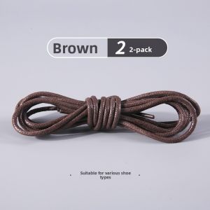 LINGMIAO | Anti-Slip Black Round Thin Wax Shoelaces