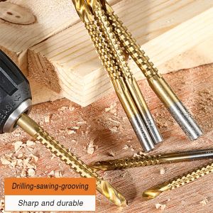 6Pcs Multifunctional Cobalt Drill Bit Set Twist Drill High Speed Steel Drill Ceramic TileWood Punching Hole Saw Metal Drills