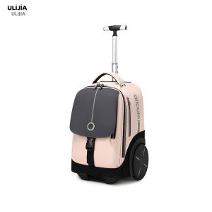 Larger Capacity Lightweight Rolling Backpack with Climb-assist Wheels