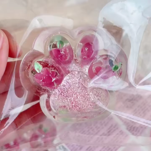 New Cartoon Cute Jelly Cat Paw Pinch Music Fidget Toy Creative Ins Rainbow Cat Paw Squeeze Toy Childrens Decompress Venting Toy