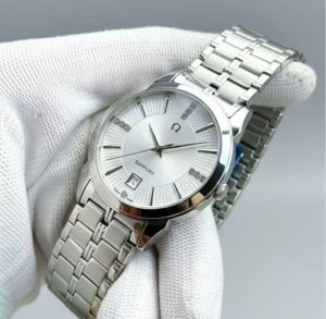 Đồng hồ nam omg size 38mm máy pin Nhật kính sapphire dây thép không rỉ có chống nước Bảo hành 24 tháng
