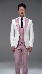 ( Jacket + Vest + Pants )New Suits for Mens 2026 Casual Business Suit High-end Social Formal Suit 3 Pcs Set Groom Wedding Men
