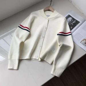 Áo Len Cardigan Dệt Kim Cổ Đứng Hai Tay Màu Tương Phản Phong Cách Hàn Quốc Thường Ngày Cho Nữ Xuân Thu Áo Khoác Ngắn