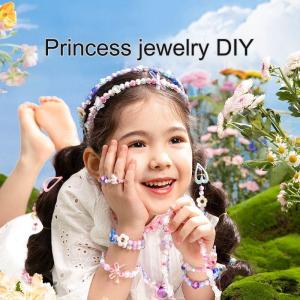 Jar Melo Jewelry hair accessories gift box beads childrens handmade DIY girl house toys 3-6 birthday gift