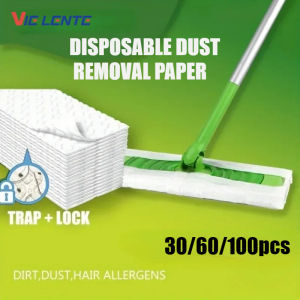 30/60/100pcs Dust Removal Paper Disposable Household Dust Removal Cloth Electrostatic Mop Pad Floor Tile Floor Cleaning Supplie