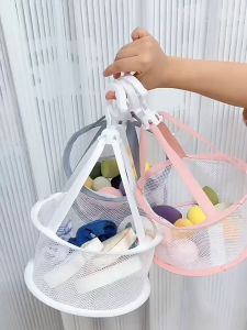 Drying Net Mesh Hanging 360° Rotating Durable Foldable Storage Makeup Tool Brush Cleaner Make Up Egg Wash Bowl Clean Mesh Dryer 360° Rotating Durable Foldable Makeup Brush Tool Cleaning Bowl Mini Drying Net