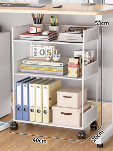 Desk Under File Shelf Organizer Trolley with Wheels