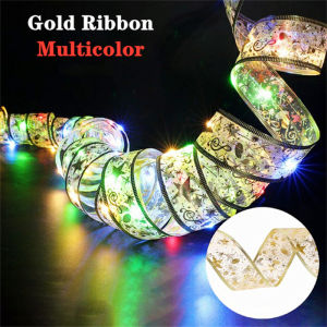 100/50/20LED Christmas Ribbon String Lights New Year Lights for Party Wedding Christmas Tree Decortion Indoor Holiday Lighting
