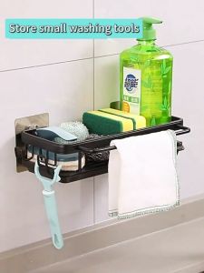 ICIC Sponge Holder Kitchen Sink Organizer Bathroom Storage Rack Soap Holder Organizer Shelf